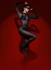 8D Ultrathin Shiny Bodysuit Glossy Transparent Chest Seamless Full Bodystocking