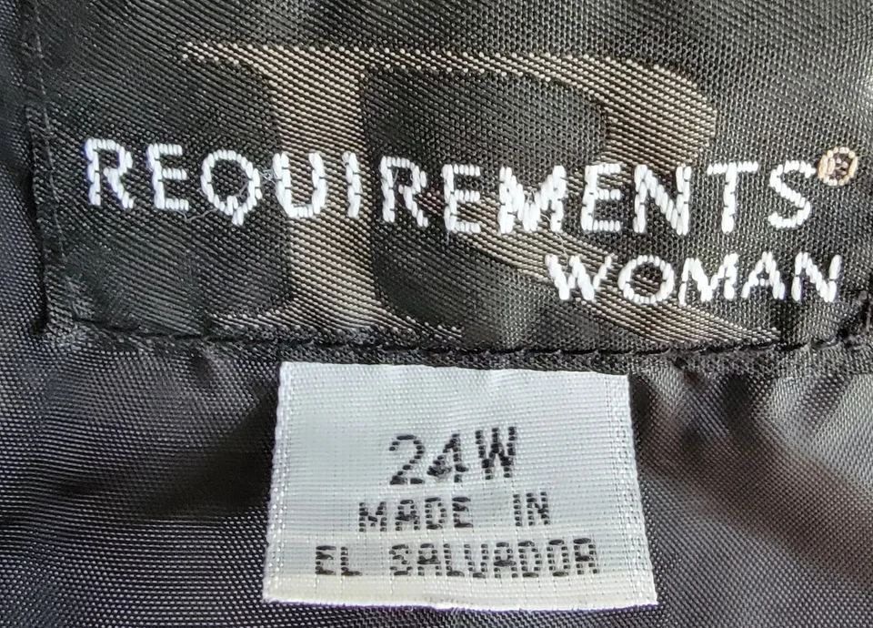 Requirements Womens Jacket Coat Size 24W Black - Image 2 of 4