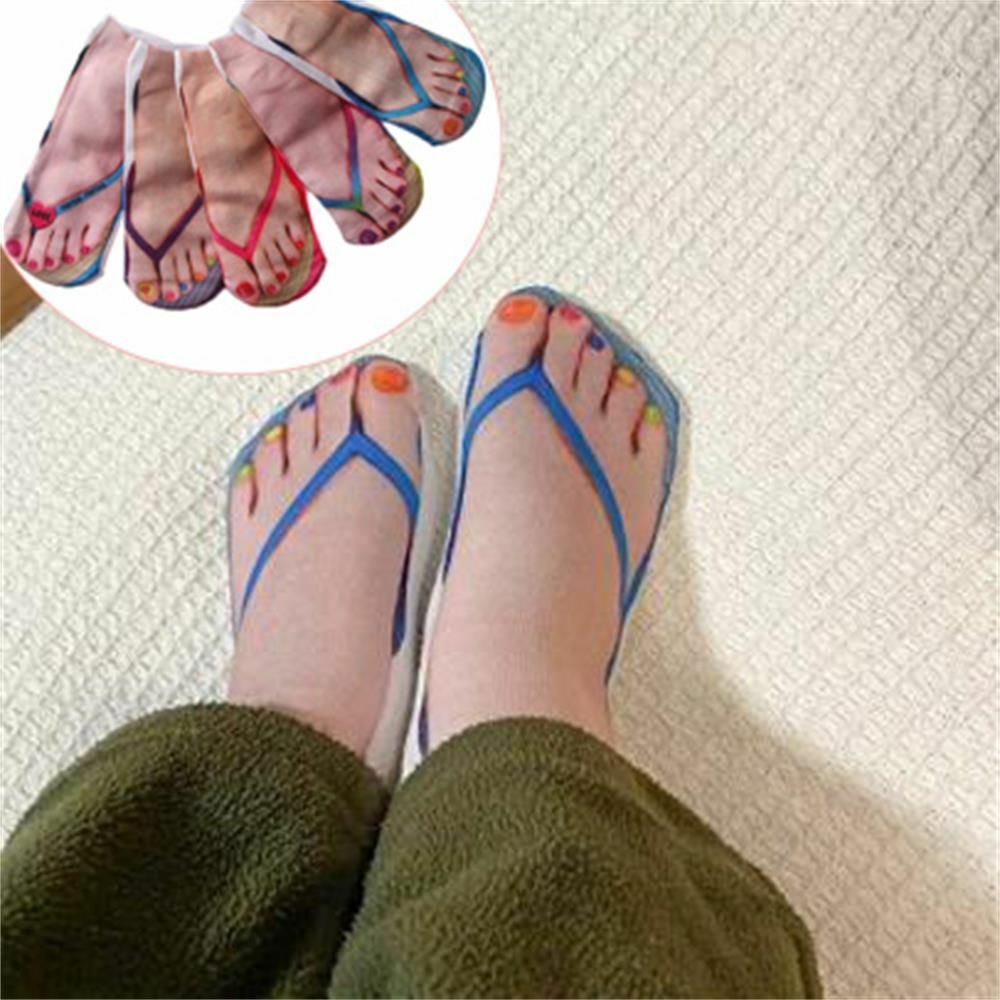 Novelty Socks 3D Print Ankle Socks Flip Flops Design Socks Low Cut Ankle Sock-image