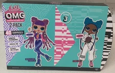 LOL Surprise OMG Fashion Doll 2-Pack Roller Chick And Chillax 40 Surprises!
