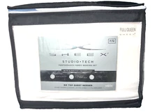 Sheex Studio Tech Cooling Fitted Sheet, Duvet, Shams, & Pillowcases White Queen