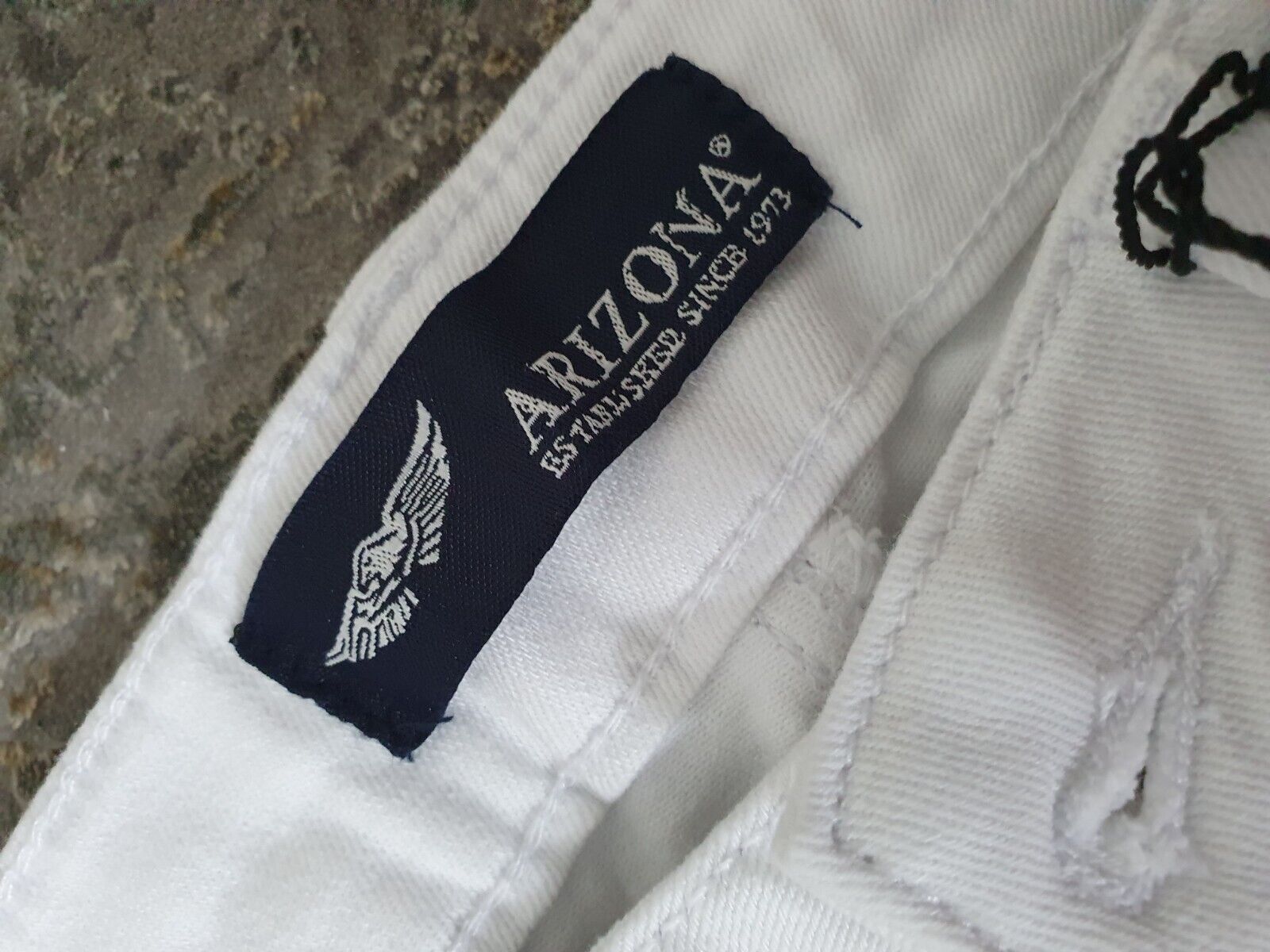 Arizona Skinny-fit-Jeans Gr. 19 (EU 38) kurzgrüße, Weiß, NUE mit Etikett 