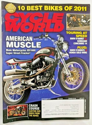 Cycle World Magazine September 2011 Xr1660 Bmw K1600gt M270 Ebay