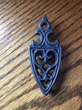 Minature Cast Iron Trivet And Iron Dark Grey