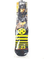 Bioworld X-Men Logo Wolverine X-23 Marvel Crew Socks Size 10-13 shoe size 8-12 