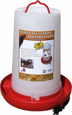 Heated Chicken Waterer, Poultry Water Fountain, 3 Gallon