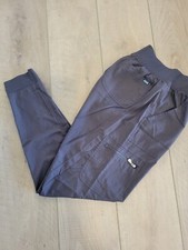 Adar Pro Women's drawstring waist scrubs pants size small gray hospital medical