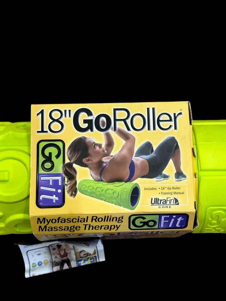 Barra de rodillos de espuma de masaje GoFit portátil GoRoller - Entrenador de fitness de 18 pulgadas Foto 3 de 4