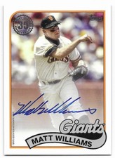 2024 Topps Series 1 1989 Topps Auto Matt Williams (#89BA-MWA) Giants