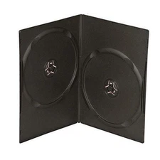 Maxtek 7mm Slim Black Double CD/DVD Case, 100 Pieces Pack.