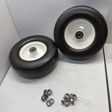 13X5.00-6 Flat-Free Lawn Mower Tire & Wheel Set of 2, Zero-Turn Mower Front Tire