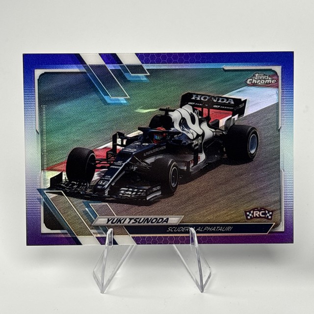 2021 Topps Chrome Formula 1 Purple Refractor #109 Yuki Tsunoda /399 Rookie RC