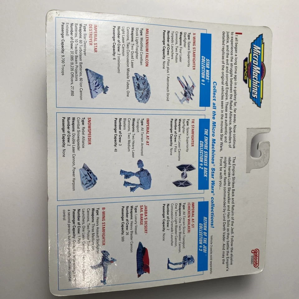 LOT OF 2 MICRO MACHINES STAR WARS And Empire  Strikes Back 65869 COLLECTON - Image 4 of 4