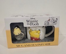 Disney Winnie the Pooh Large Ceramic Mug and Honeypot Tea Infuser Set Gift NIB