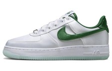 Nike Air Force 1 Low 07 Satin White Pine Green Womens DX6541-101
