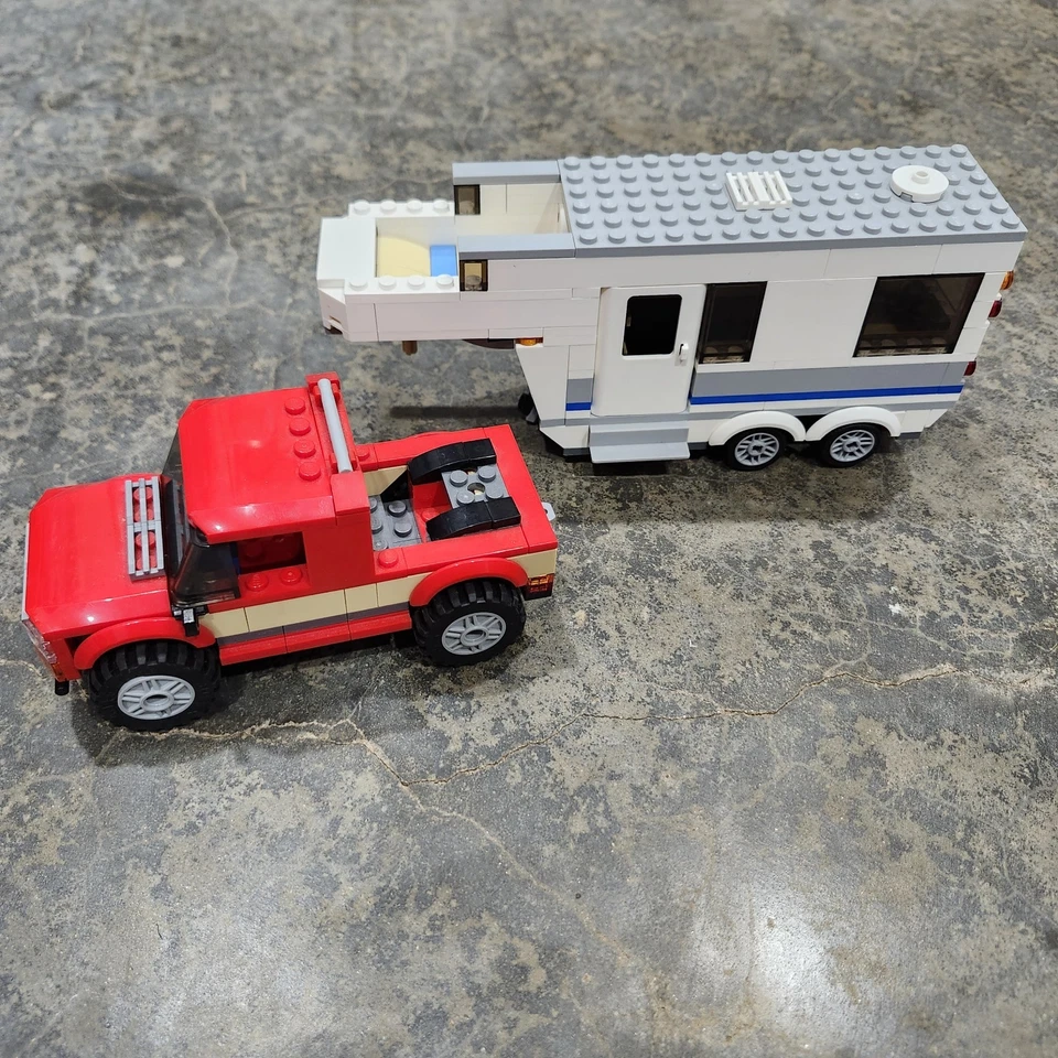 LEGO CITY: Pickup & Caravan (60182) Mostly Complete, No Minifigs Or Accessories - Image 2 of 4