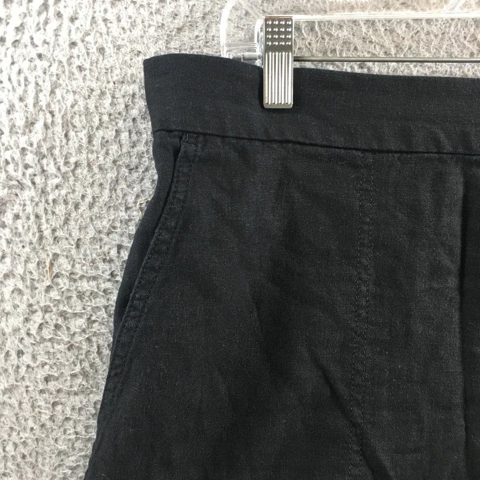 Pantalones Cortos Informales Banana Republic Para Mujer L (Actual 34X5) Negros Tiro Alto Pull On Foto 2 de 4