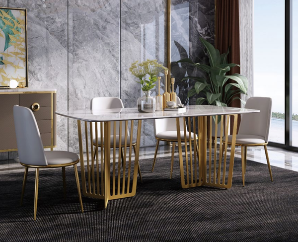 Komplett Set Esstisch + 4 StüHle Esszimmer Set Ess Gruppe Holz Tisch Tische 5Tlg-image