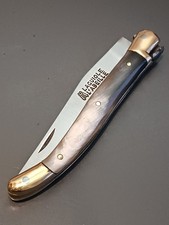 LAGUIOLE THE BEE KNIFE, THIERS, HORN HANDLE, guilloche