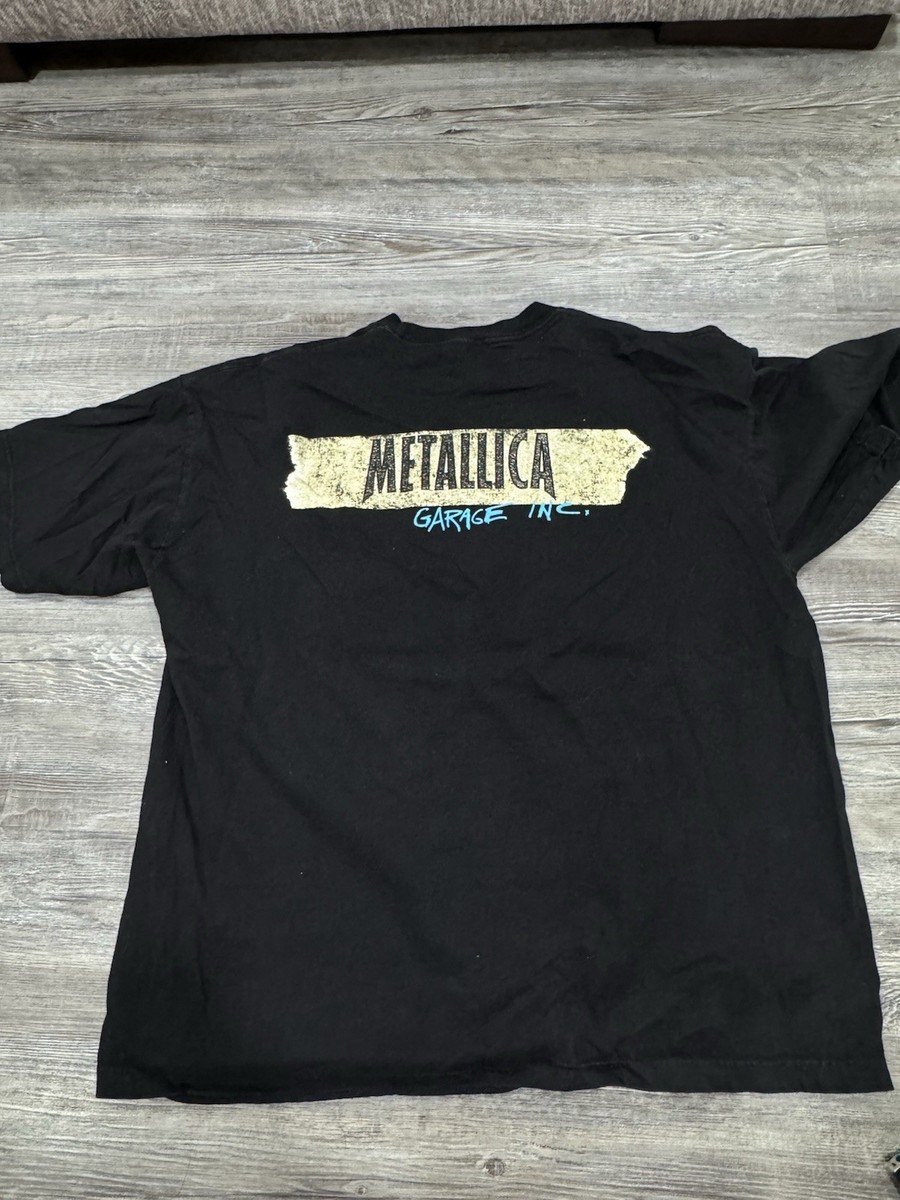 1998 Metallica Garage Inc T Shirt Size XL Giant Black Heavy Metal