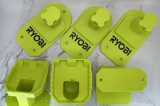 3-Pair Set Ryobi 18V Power Tool & Battery Holders High-Quality Storage Solution