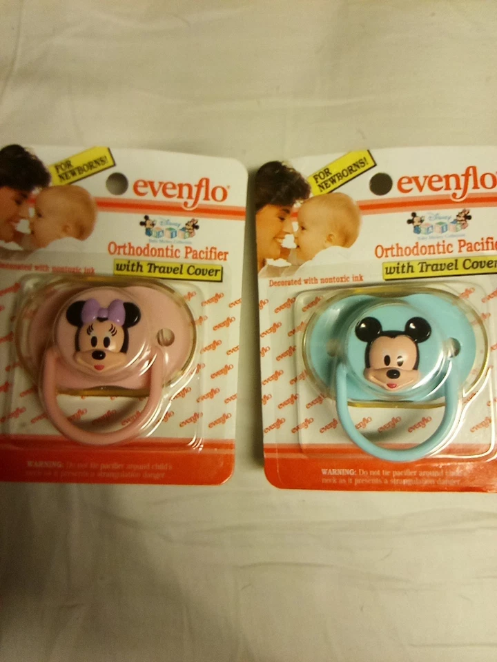 Lote De 11 Chupetes Ortodoncia Evenflo Bebés Disney Mickey Mouse De Colección, 1993 Foto 3 de 4