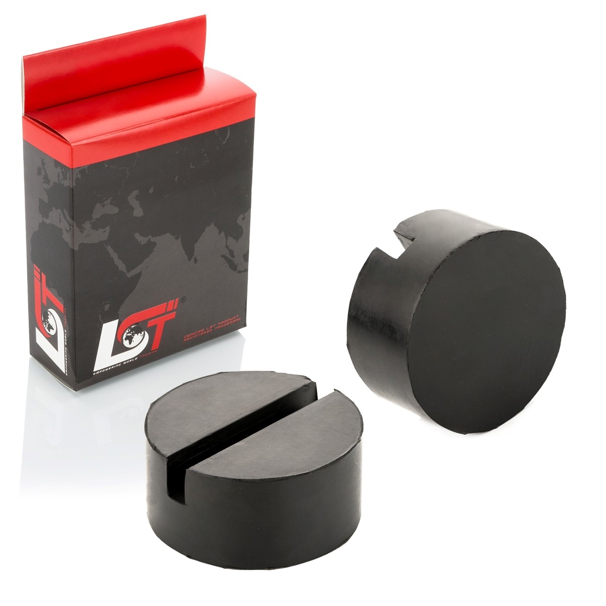 2x Jacking Point 75x35 mm Round Rubber Adapter Rubber Block for PEUGEOT