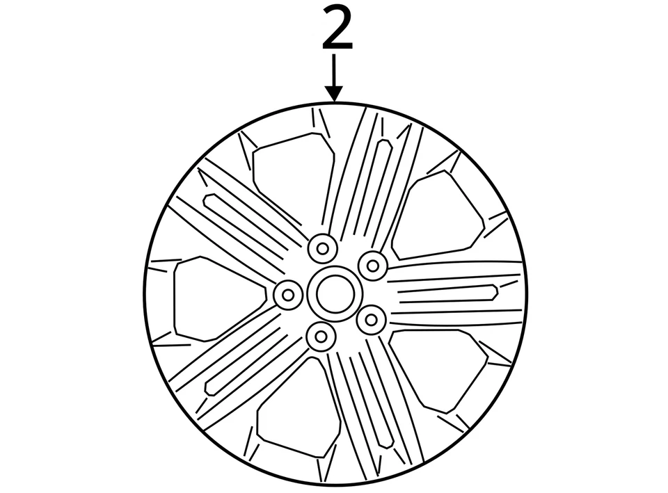 2013-2016 HYUNDAI SANTA FE SPORT 19x7.5 Silver Alloy 10 Spoke Wheel Rim 923220 - Image 4 of 4