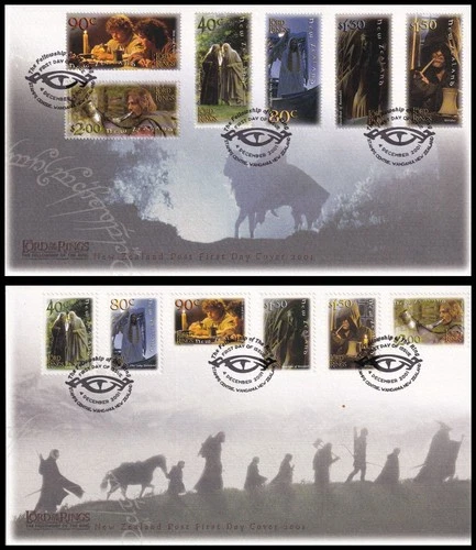 Pair of 2001 New Zealand Lord of the Rings: The Fellowship of the Ring FDC