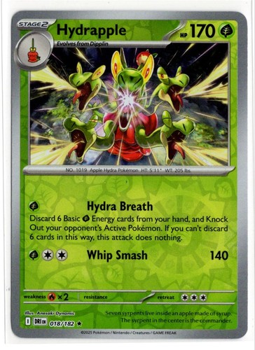 Pokemon Destined Rivals Reverse Holo 018/182 Hydrapple