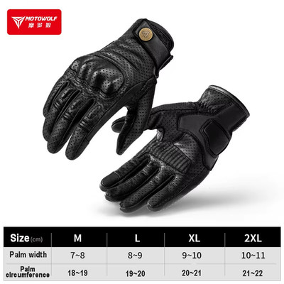 I Mens Motorcycle Gloves Leather Waterproof Breathable Moto Biker Racing