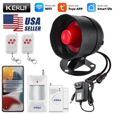 KERUI WIFI Tuya Wireless Security Alarm System Smart Home Burglar Door Sensor US