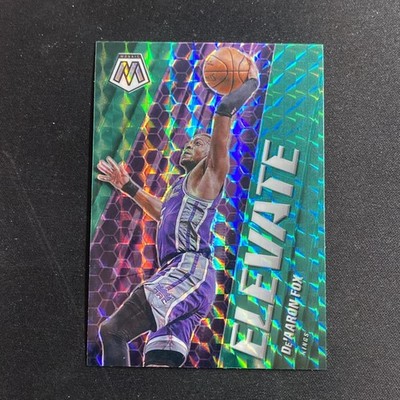2020-21 Panini Mosaic - Elevate De'Aaron Fox #11 Green Mosaic Prizm