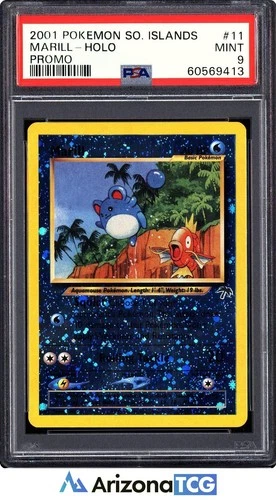 Pokemon 2001 Marill 11 Holo Promo Southern Islands PSA 9