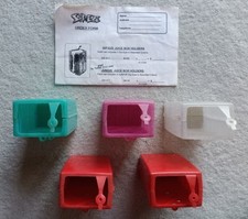 Vintage Sip-Eze Brand Plastic Juice Box Holders set of 5 - Made in the USA