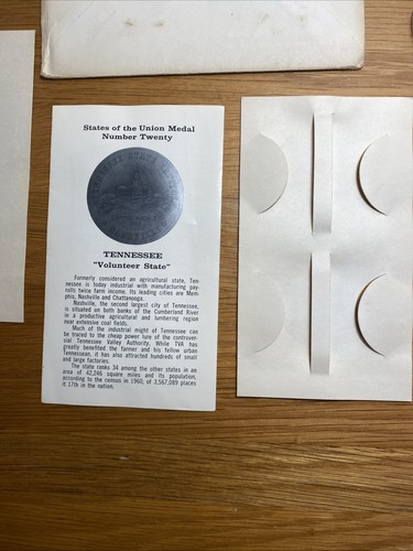 States Of The Union Medals Aluminum #20 Tennessee; Capitol Medals 1965 - Picture 5 of 11