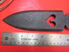 1800S NATIVE AMERICAN PIPE TOMAHAWK BEADED DROP BRANDED TACKED HEART CUTOUT RARE — photo 5