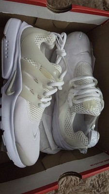 Nike Presto (GS) White Mesh Comfort Unisex Kids Athletic Sneakers 4Y