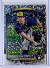 2025 Bowman Chrome Draft Mega Box Sean Episcope 1st RC Laser Refractor Brewers