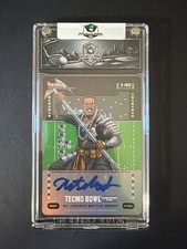 Monk Art Monk Auto Tecmo Bowl Bo Jackson Battle Arena Ink 140 Steel AMA7 Foil