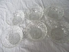 Set of 6  VTG ANCHOR HOCKING Clear Bubble 4" Dessert Berry Bowls Excellent!