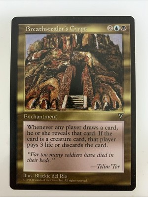 MTG LP Breathstealer's Crypt Visions Free Shipping In The US With Tracking