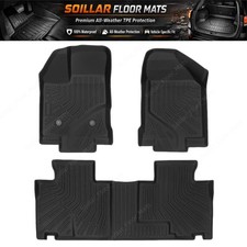 3d Floor Mats Liner Tpe All-weather Black For 2011-2014 Ford Edge Sport Utility