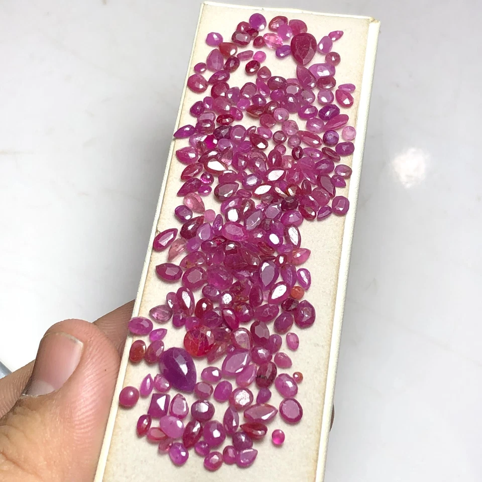 Natural Ruby Gemstone Mixed Shape Lot Untreated Loose Gemstones Wholesale 35 Ct - Image 2 of 4