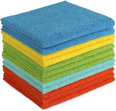 AIDEA  Streak Free Cleaning Cloths, Microfiber Cloths,  All Purpose (Pack of 12)