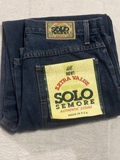NEW Vintage Solo Semore Jeans 90s Women s Made In USA 17/18 Straight Med Wash