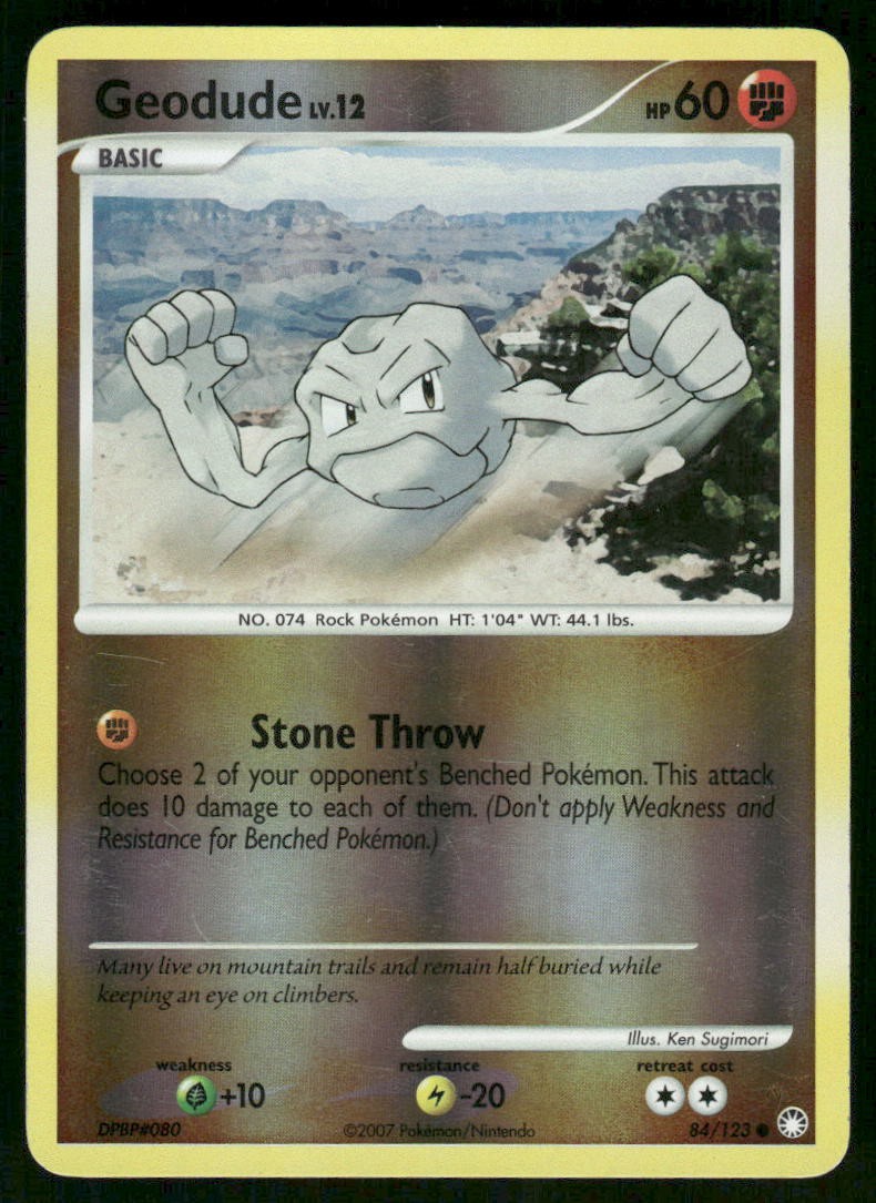 Geodude 84/123 Common Reverse Holo NM Pokemon Mysterious Treasures