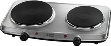 Russell Hobbs 15199 Double Hot Plate Mini Hob - Stainless Steel
