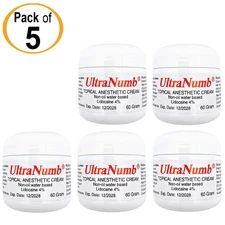 5 X 60g Ultra Numb Skin Numb Cream Tattooing Laser Waxing Piercing