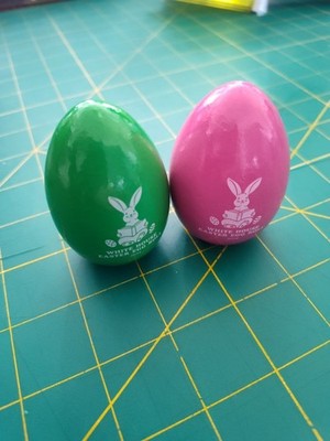 2 White House Easter Egg Roll 2024 Pink Green Collectible Eggs Joe Jill Biden 